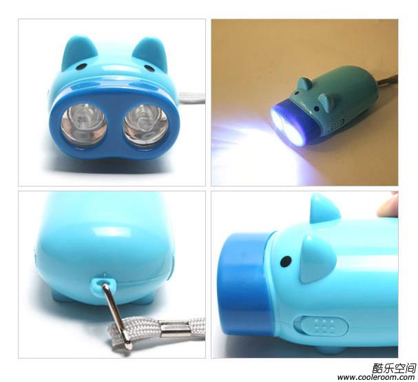 猪猪手压式自发电环保节能手电筒